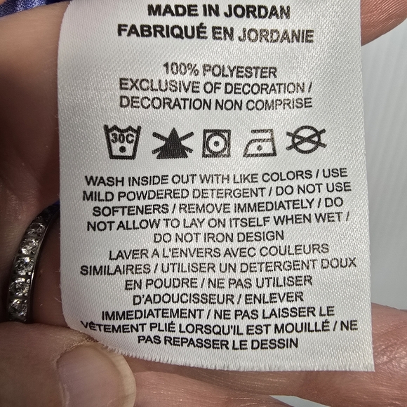 NWOT Nike Dri Fit Purple Just Do It T-Shirt Womens M Purple Faint Stripe Scoop - Picture 12 of 15